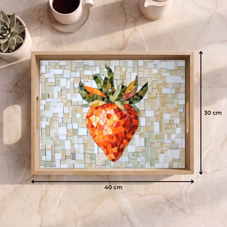 Plateau - Fraise - Rouge - Mosaïque - Fruit — 7