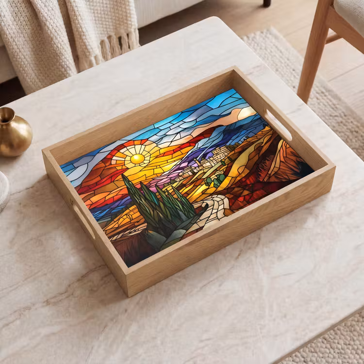 Plateau - Mosaïque - Soleil - Paysage - Village — 2