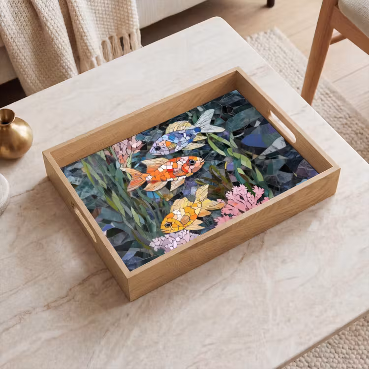 Plateau - Poisson - Corail - Mer - Mosaïque — 2