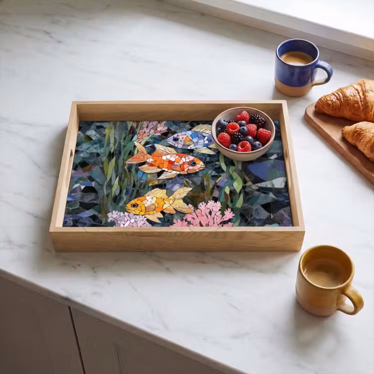 Plateau - Poisson - Corail - Mer - Mosaïque — 3