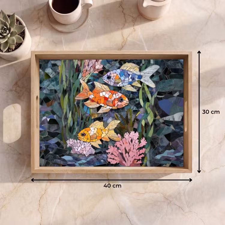 Plateau - Poisson - Corail - Mer - Mosaïque — 7