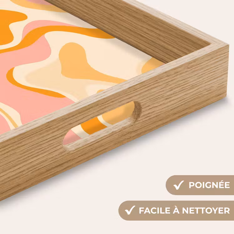 Plateau - Abstrait - Ondulé - Orange — 8