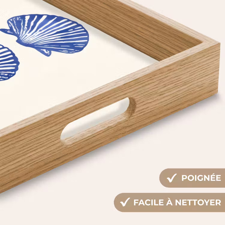 Plateau - Coquillages - Bleu - Motif — 8