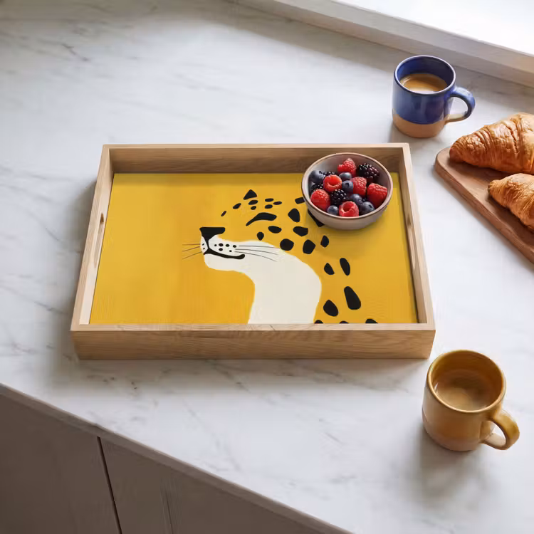 Plateau - Guépard - Illustration - Jaune — 3