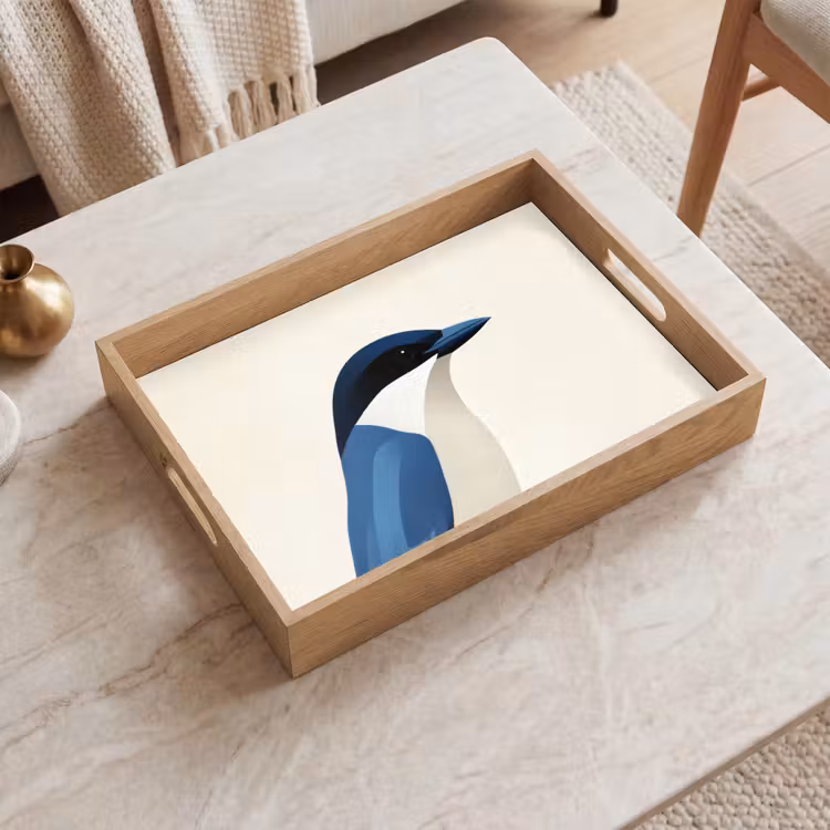 Plateau - Illustration - Bleu - Oiseau — 2