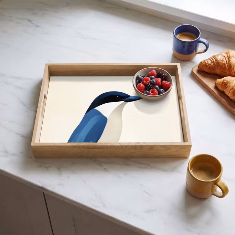 Plateau - Illustration - Bleu - Oiseau — 3