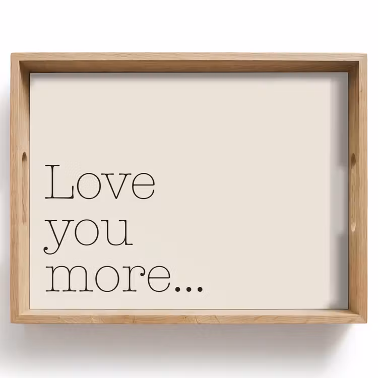 Plateau - Minimaliste - Amour - Beige — 1
