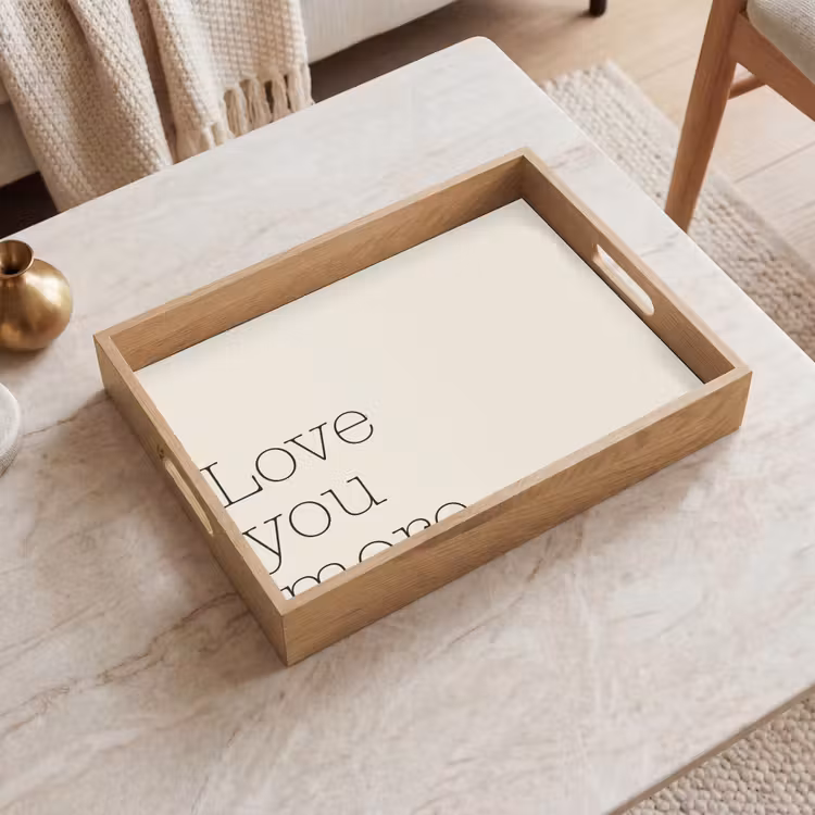 Plateau - Minimaliste - Amour - Beige — 2