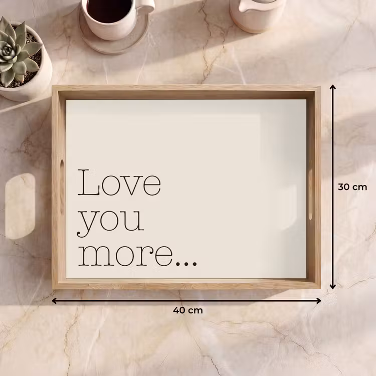 Plateau - Minimaliste - Amour - Beige — 7