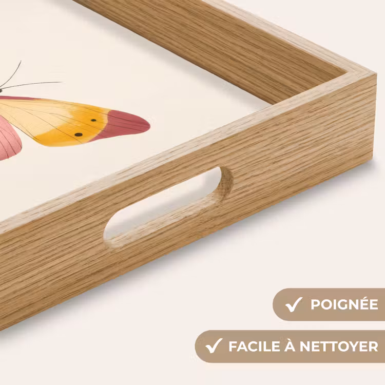 Plateau - Papillon - Illustration - Rose — 8