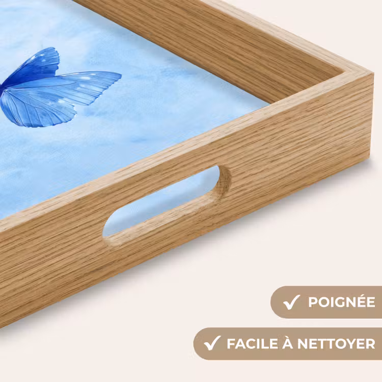 Plateau - Papillons - Ornementaux - Bleu — 8