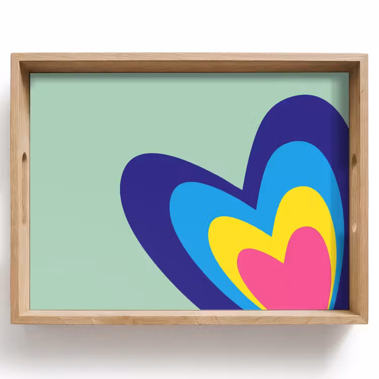 Plateau - Coeurs - Colorés - Valentin — 1