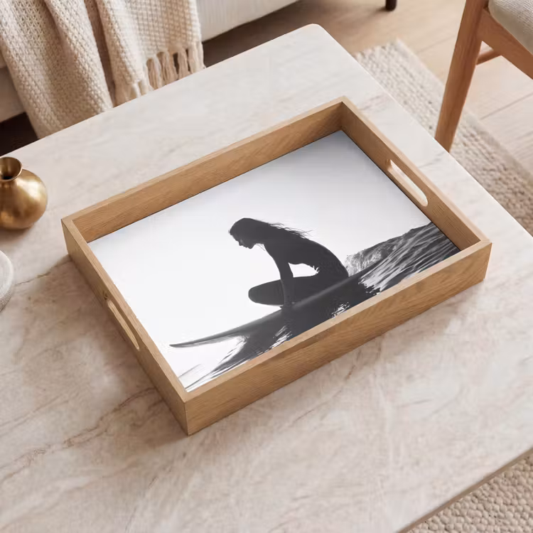 Plateau - Silhouette - Femme - Planche de surf - Eau — 2