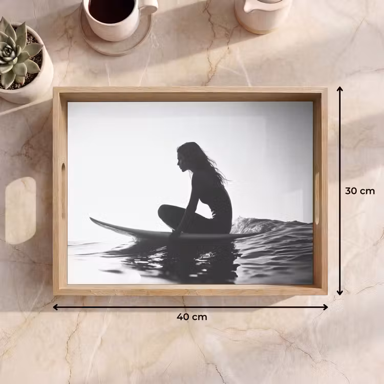 Plateau - Silhouette - Femme - Planche de surf - Eau — 7