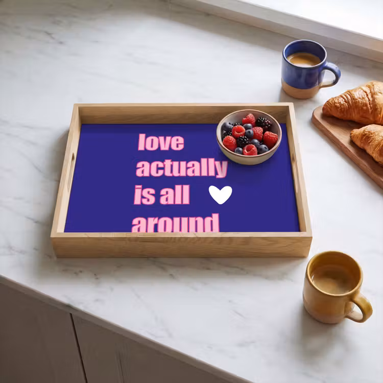 Plateau - Texte - Valentin - Amour - Bleu — 3