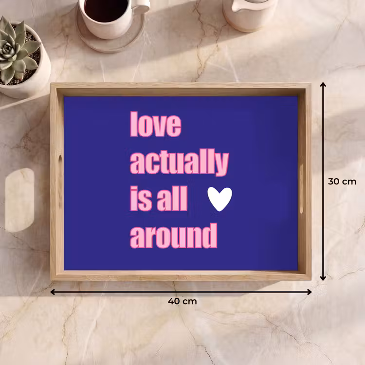 Plateau - Texte - Valentin - Amour - Bleu — 7