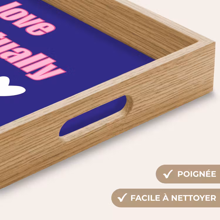Plateau - Texte - Valentin - Amour - Bleu — 8