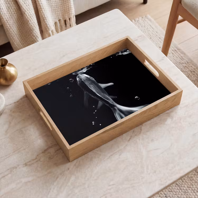Plateau - Koi - Poisson - Eau - Noir — 2