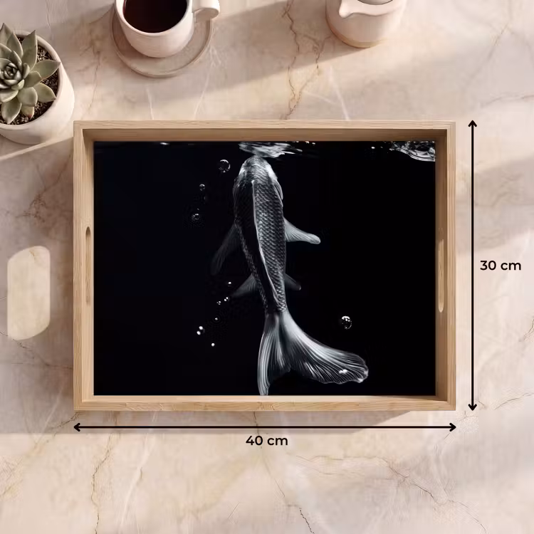 Plateau - Koi - Poisson - Eau - Noir — 7