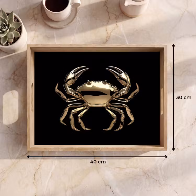 Plateau - Or - Crabe - Animaux - Noir — 7