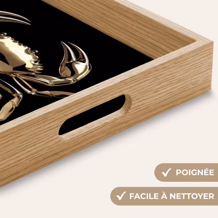 Plateau - Or - Crabe - Animaux - Noir — 8