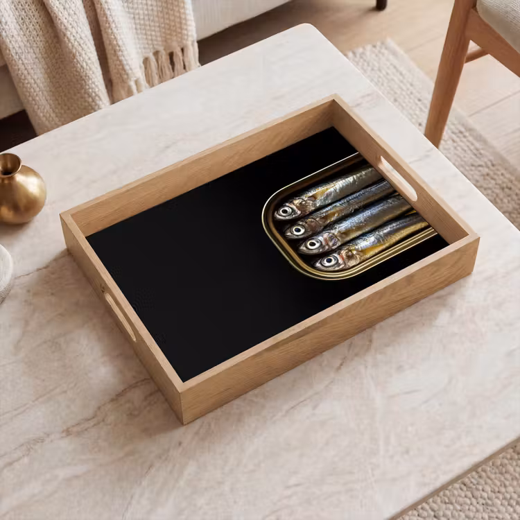 Plateau - Sardines - Boîte - Noir - Poisson — 2