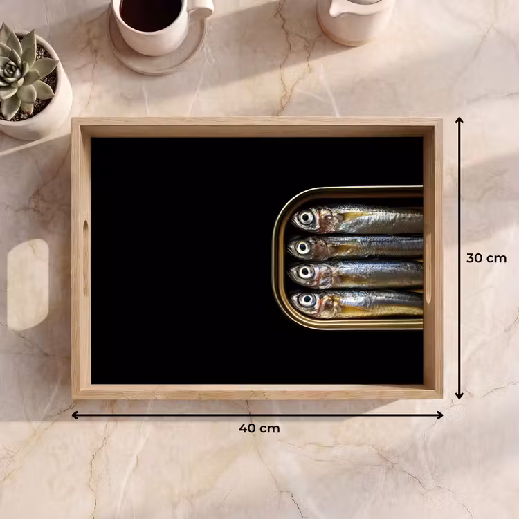 Plateau - Sardines - Boîte - Noir - Poisson — 7