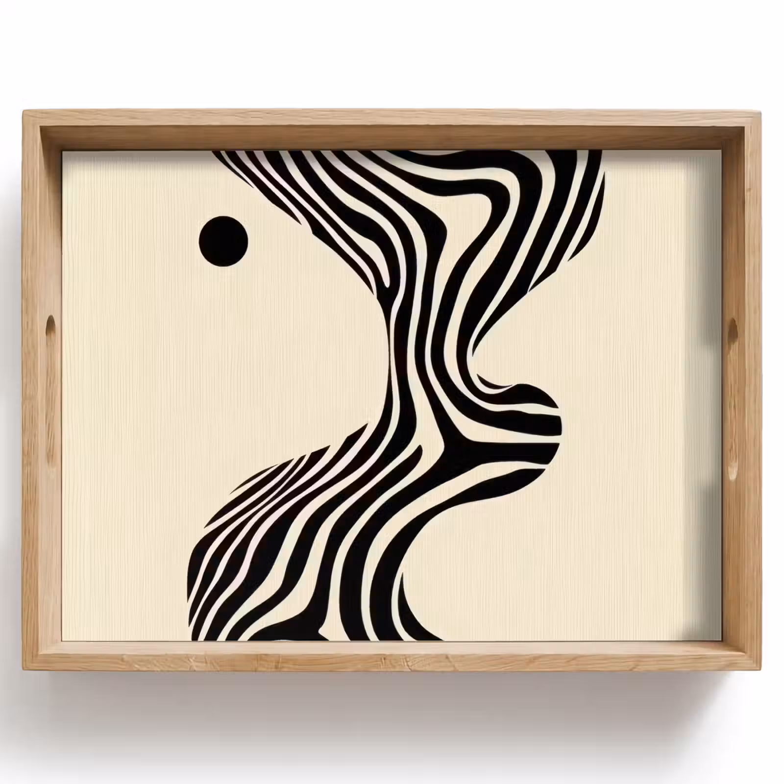 Plateau - Beige - Lignes - Ondulé - Abstrait — 1