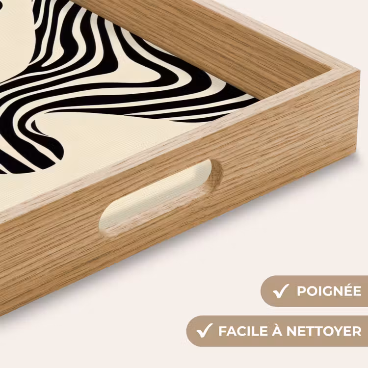 Plateau - Beige - Lignes - Ondulé - Abstrait — 8