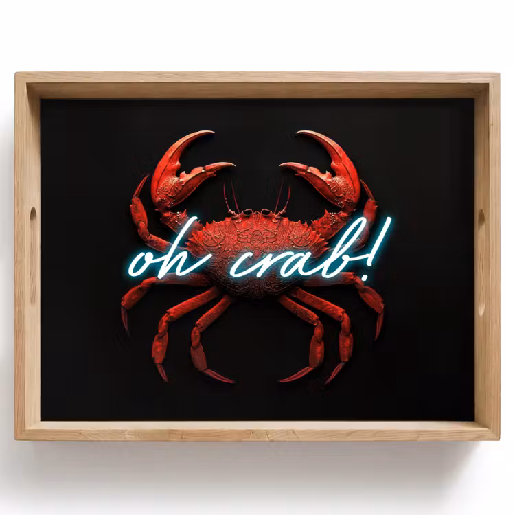 Plateau - Crabe - Rouge - Néon - Citation — 1