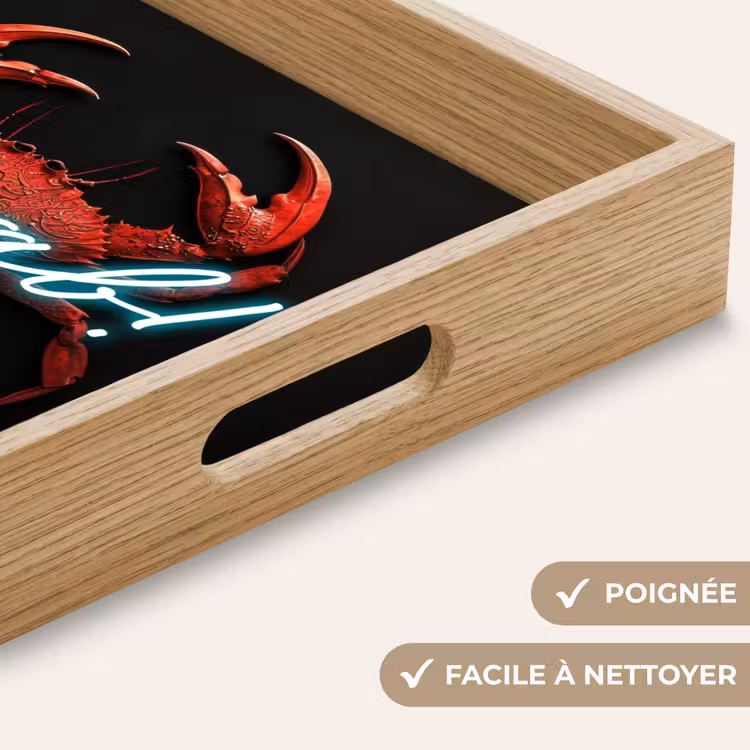 Plateau - Crabe - Rouge - Néon - Citation — 8