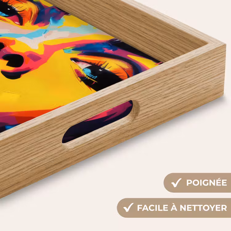 Plateau - Femme - visage - coloré — 8