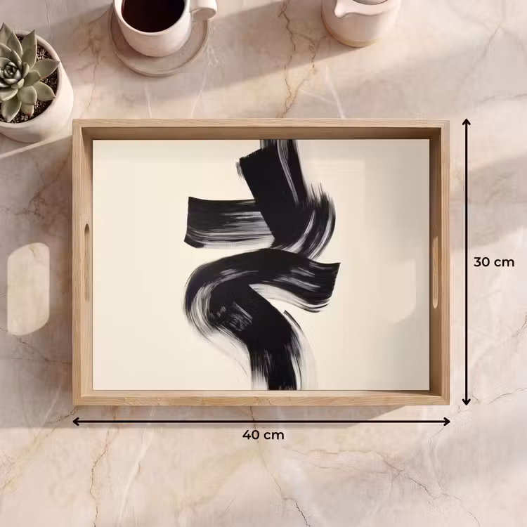 Plateau - Rayures - Noir - Abstrait — 7