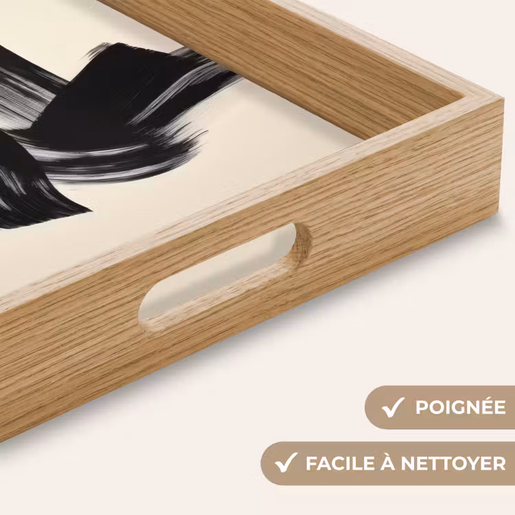 Plateau - Rayures - Noir - Abstrait — 8