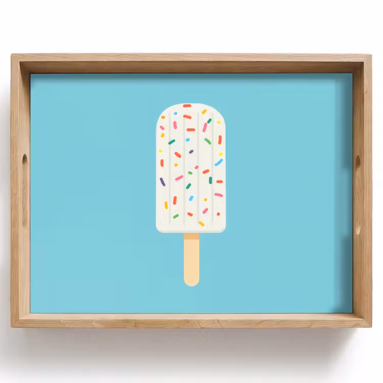 Plateau - Glace - Bâton - Glaçons - Bleu clair — 1