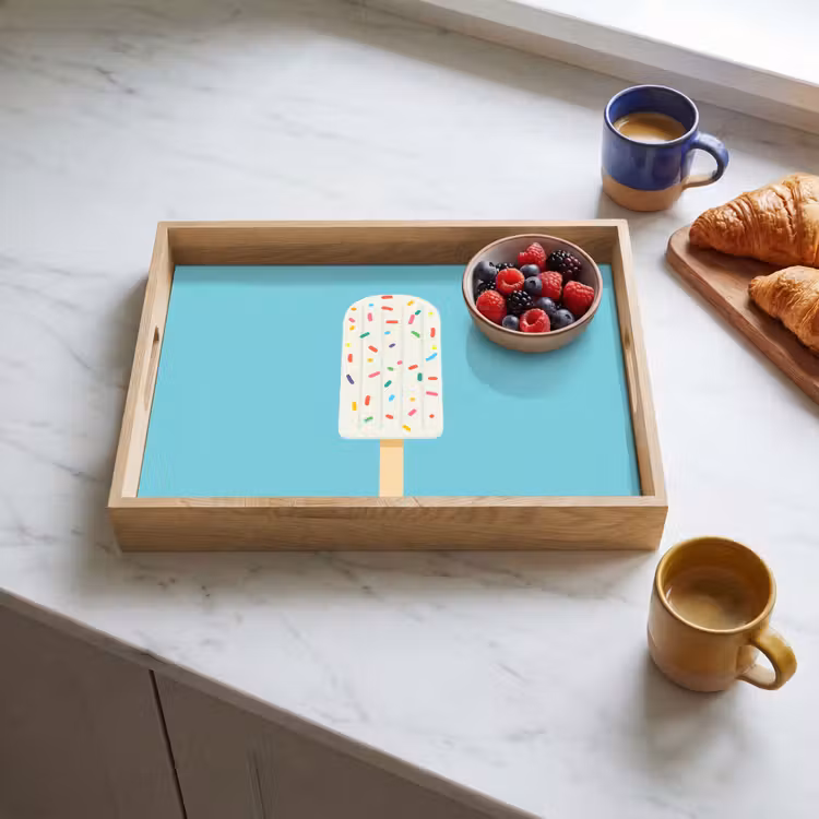Plateau - Glace - Bâton - Glaçons - Bleu clair — 3