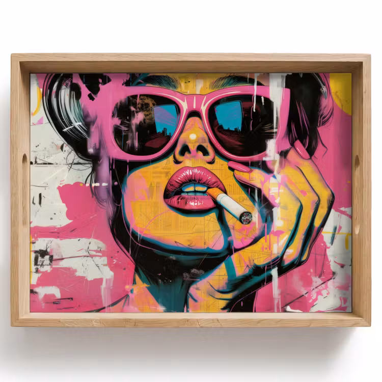 Plateau - Portrait - Femme - Abstrait - Lunettes de soleil — 1
