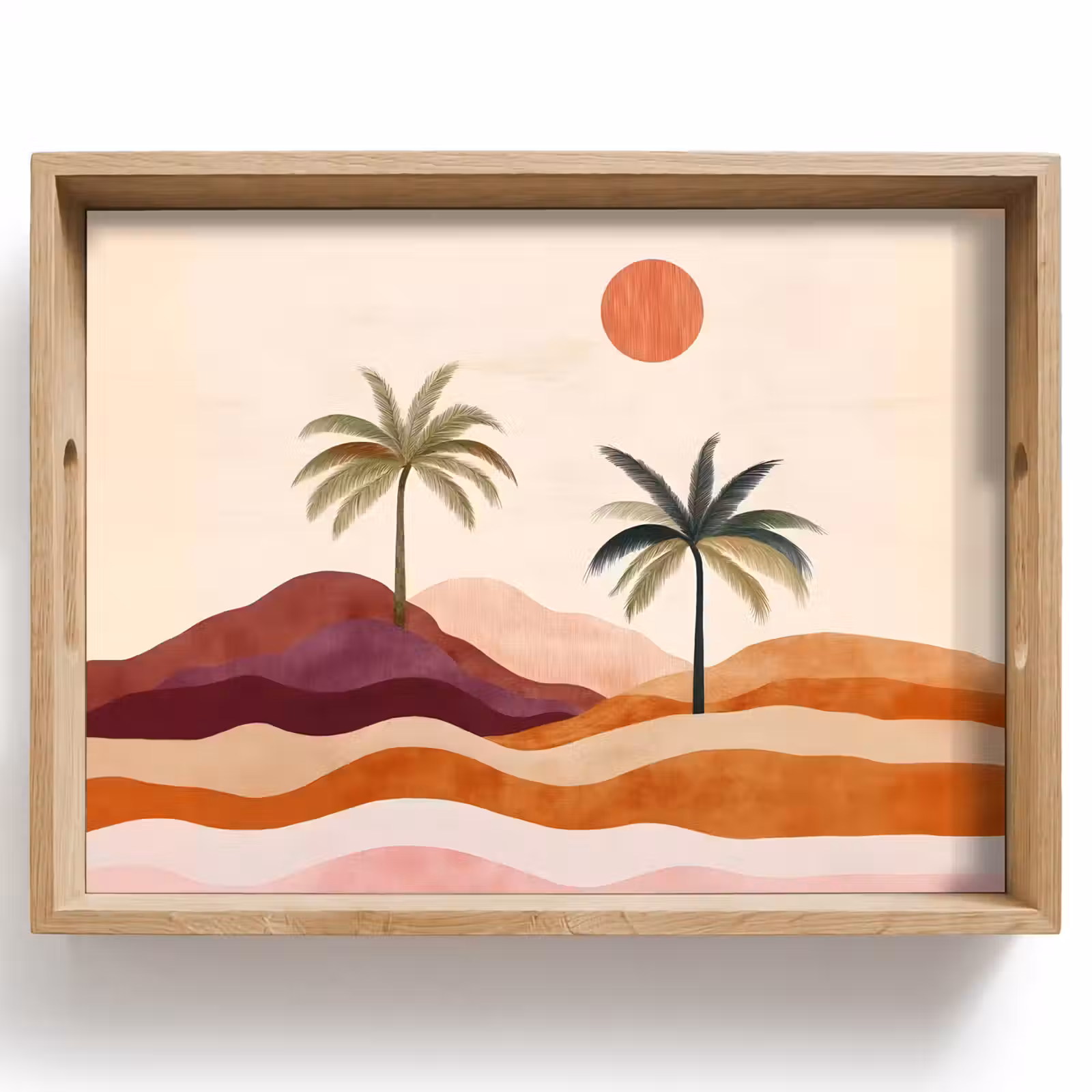 Plateau - Palmiers - Abstrait - Soleil - Collines — 1