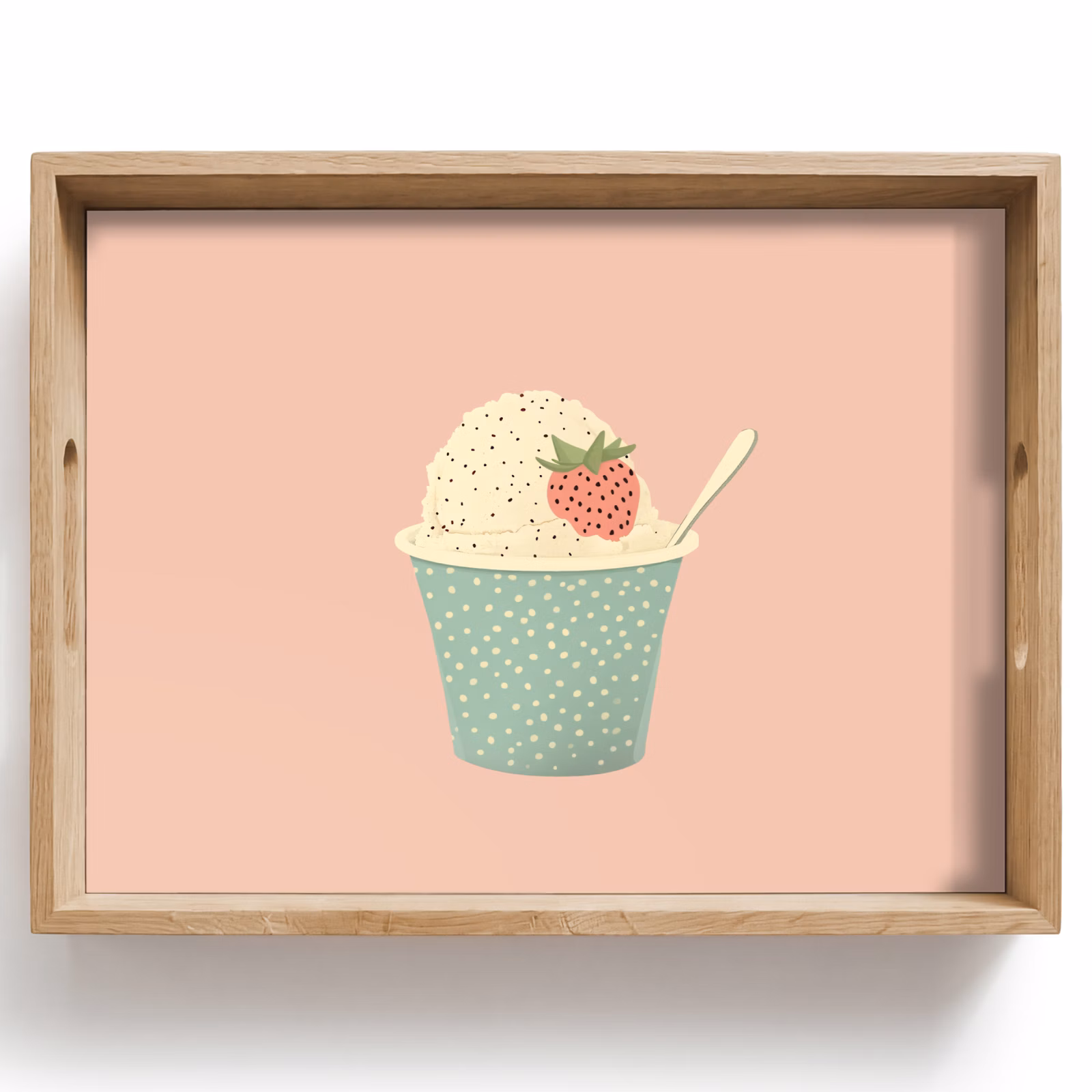 Plateau - Plateau - Glace - Fraise - Rose — 1