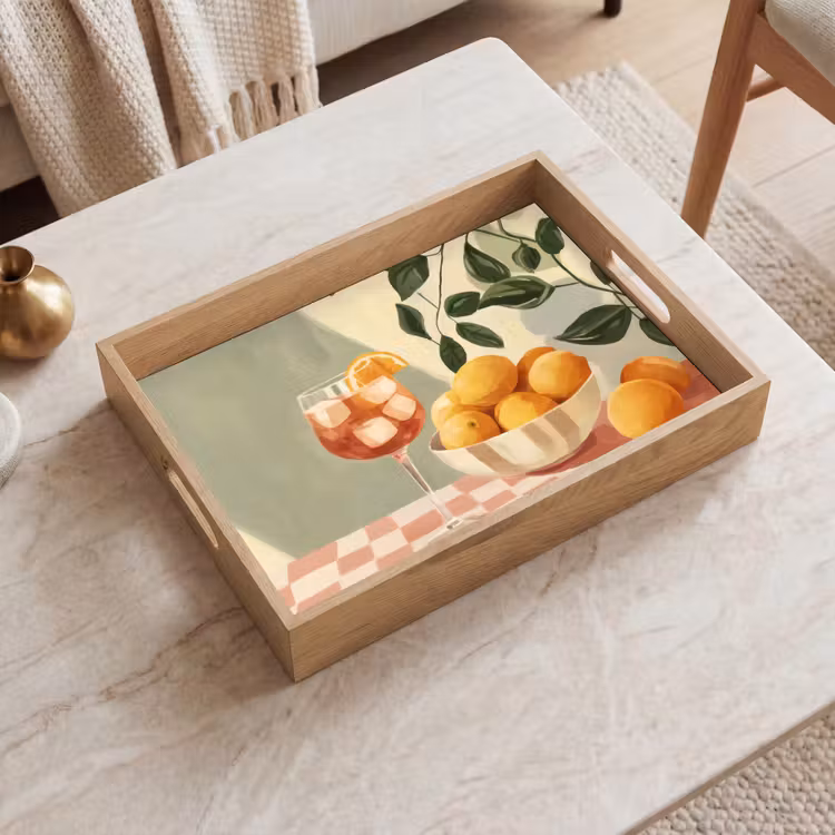 Plateau - Citrons - Verre - Nappe - Bloqué — 2