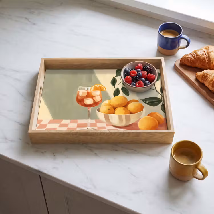 Plateau - Citrons - Verre - Nappe - Bloqué — 3