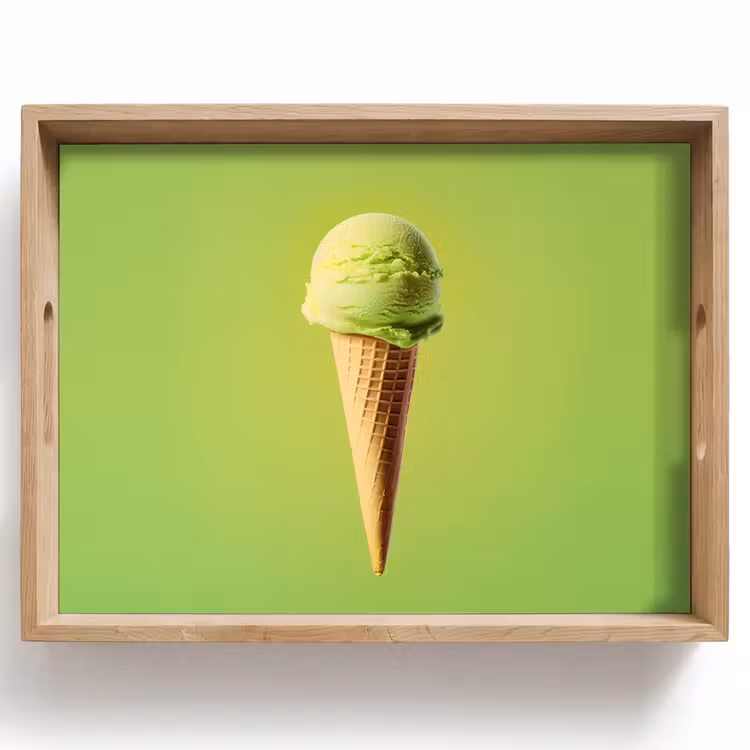 Plateau - Corne - Cuillère à glace - Verte — 1