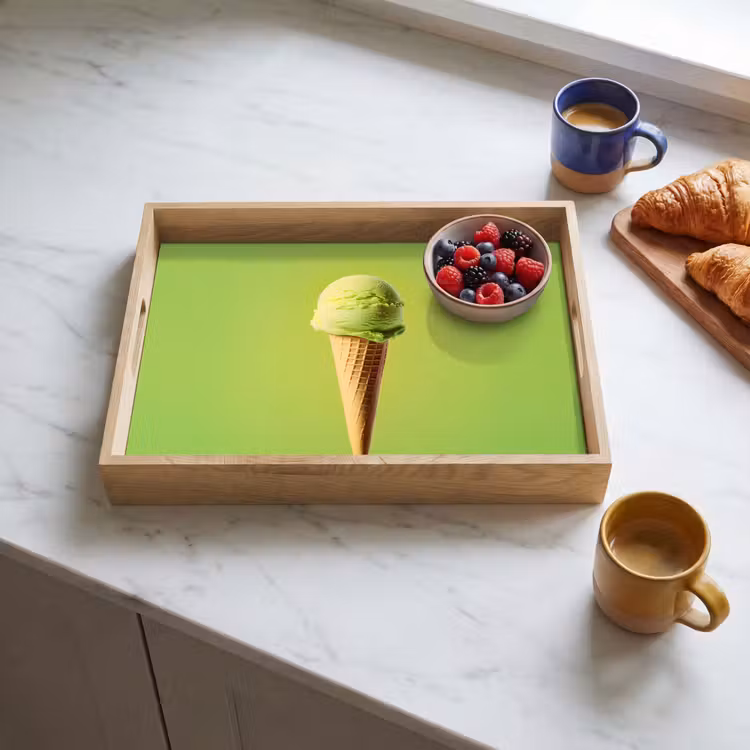 Plateau - Corne - Cuillère à glace - Verte — 3