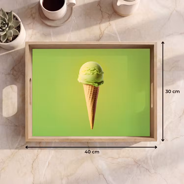 Plateau - Corne - Cuillère à glace - Verte — 7