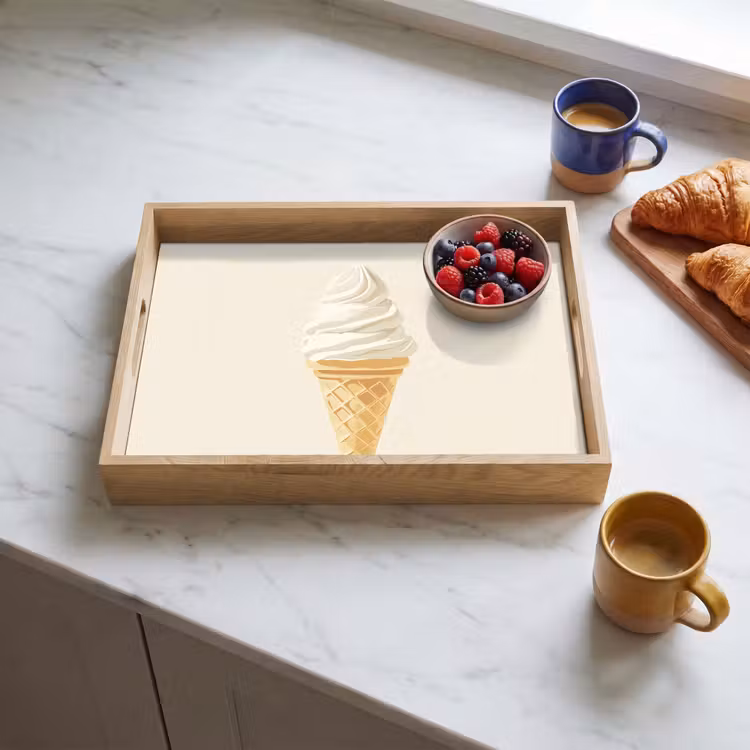 Plateau - Cornet de glace - Blanc — 3