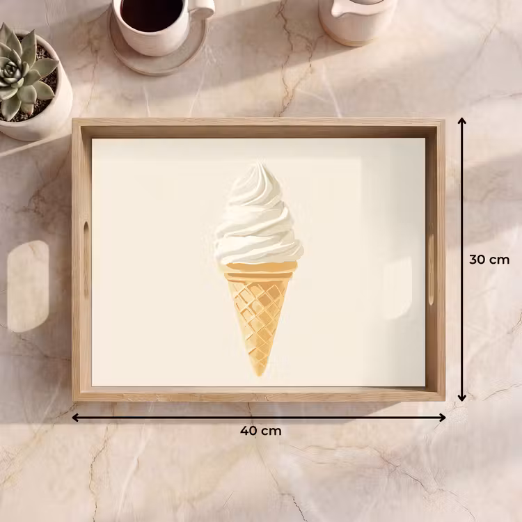 Plateau - Cornet de glace - Blanc — 7