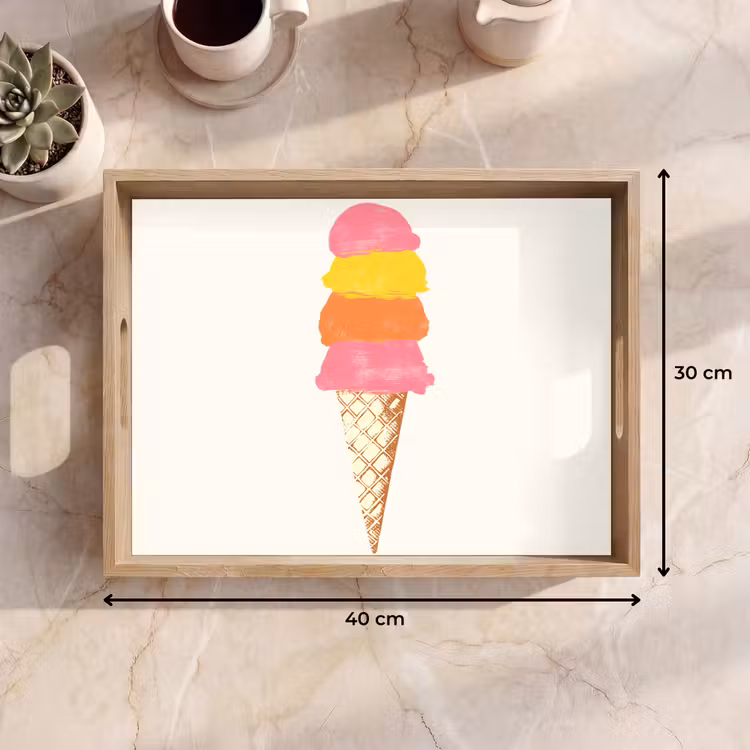 Plateau - Coupe de glace - Cornes - Illustration - Minimaliste — 7