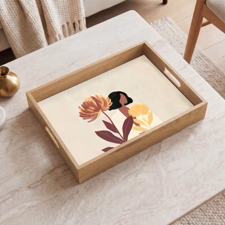 Plateau - Femme - Minimaliste - Fleur — 2