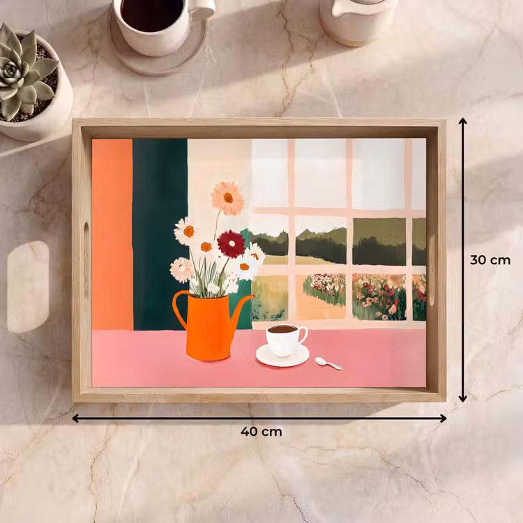 Plateau - Fleurs - Café - Fenêtre — 7