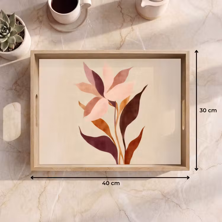 Plateau - Fleurs - Pétales - Minimaliste - Rose — 7